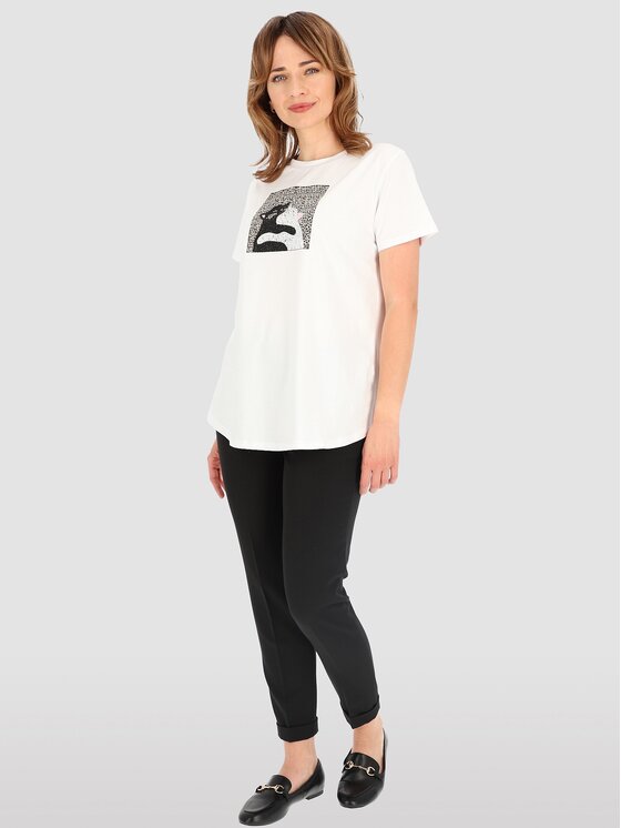 Perso Perso T-Shirt TCE245281F Bílá Regular Fit