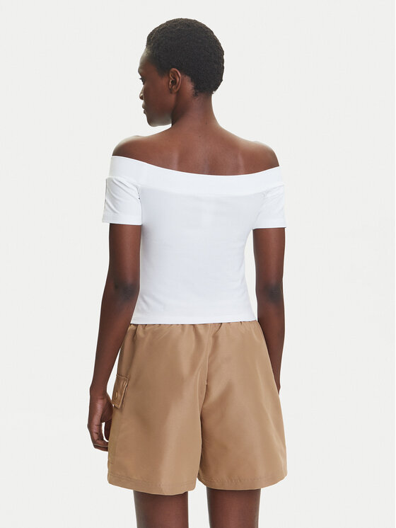 adidas adidas Blúz adicolor Bandeau JV9741 Fehér Slim Fit