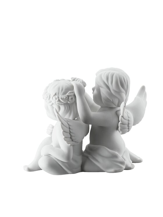 Rosenthal Rosenthal Figurka Para aniołów średnich z kwiatami Biały