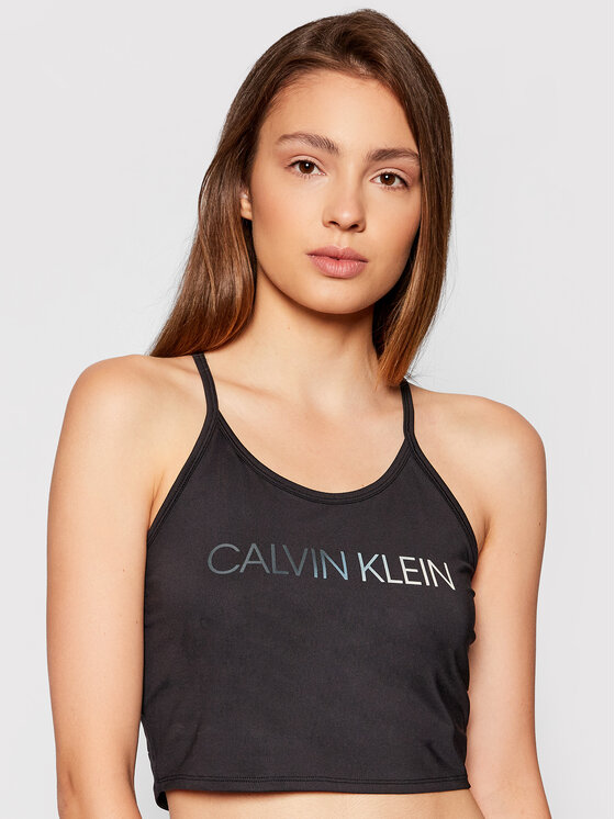 Calvin Klein Performance Marškinėliai Cool Touch Thermos 00GWT1K176 Juoda Slim Fit