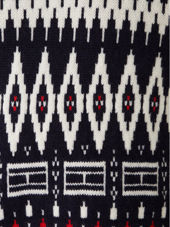 Tommy Hilfiger Tommy Hilfiger Pulover Fairisle MW0MW40844 Bleumarin Regular Fit