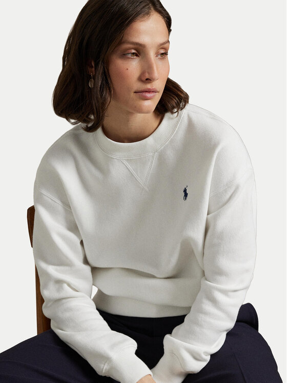 Polo Ralph Lauren Polo Ralph Lauren Džemperis 211971697001 Balta Relaxed Fit