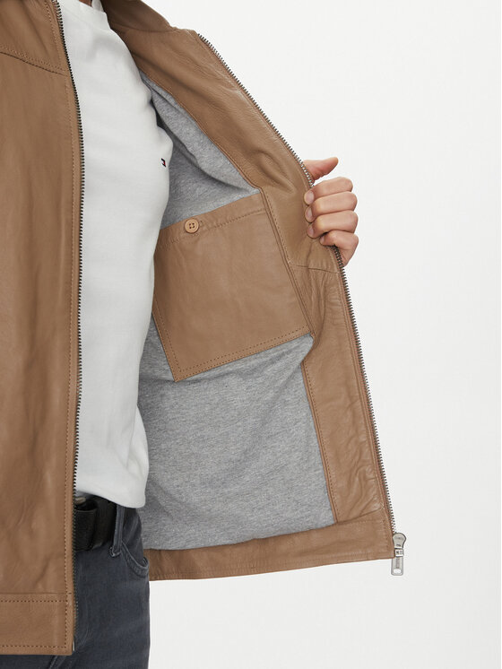Mustang Mustang Lederjacke Essen Veg 310-24-060 Braun Regular Fit