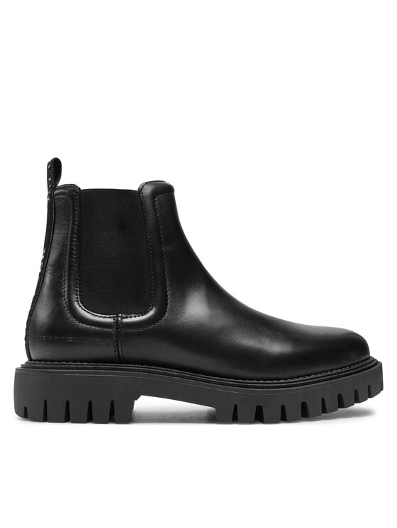 Tommy Hilfiger Tommy Hilfiger Боти тип челси Chunky FM0FM05197 Черен