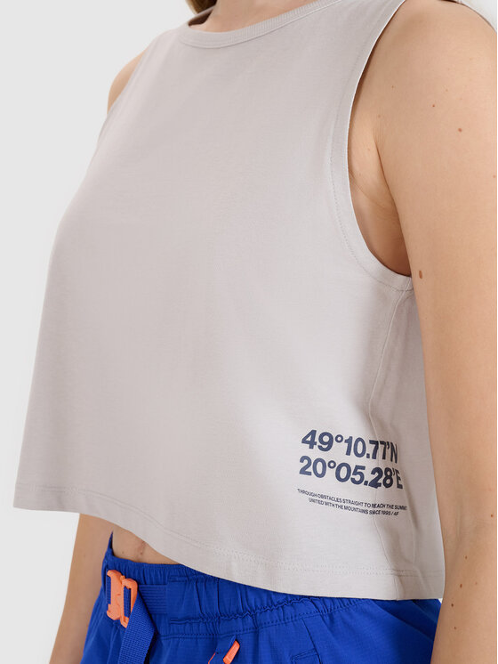 4F 4F Tank top HALNY Szary jasny Regular Fit