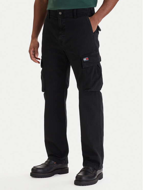 Tommy Jeans Tommy Jeans Pantaloni cargo Otis DM0DM22403 Nero Regular Fit