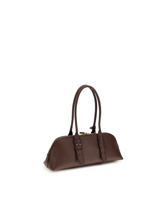 PINKO PINKO Borsetta Brown Calf Leather Bos Taurus Shoulder Marrone