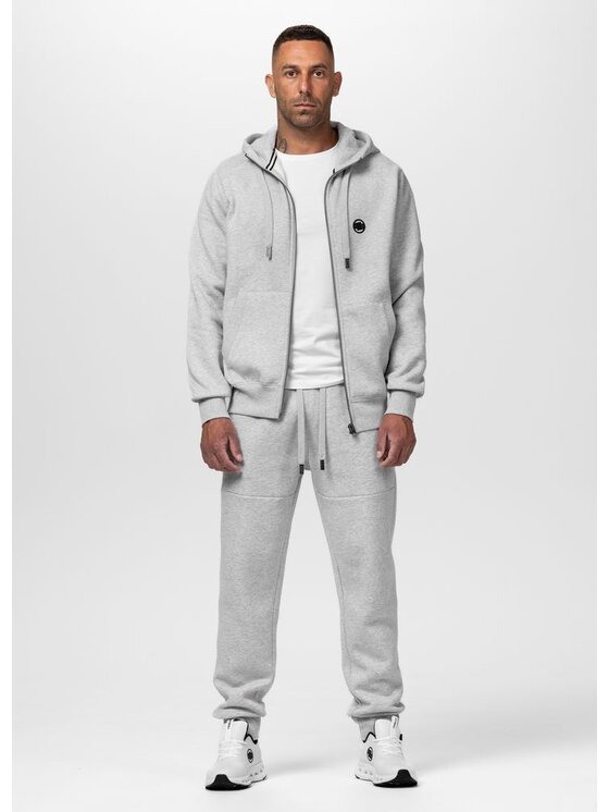 PITBULL PITBULL Bluza SMALL LOGO Szary Regular Fit