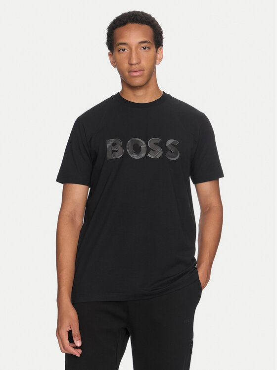 Boss T-shirt Jagged 1 50519365 Nero Relaxed Fit, taglia : M