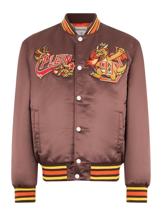 PHILIPP PLEIN PHILIPP PLEIN Kurtka bomber 31144 Brązowy Regular Fit