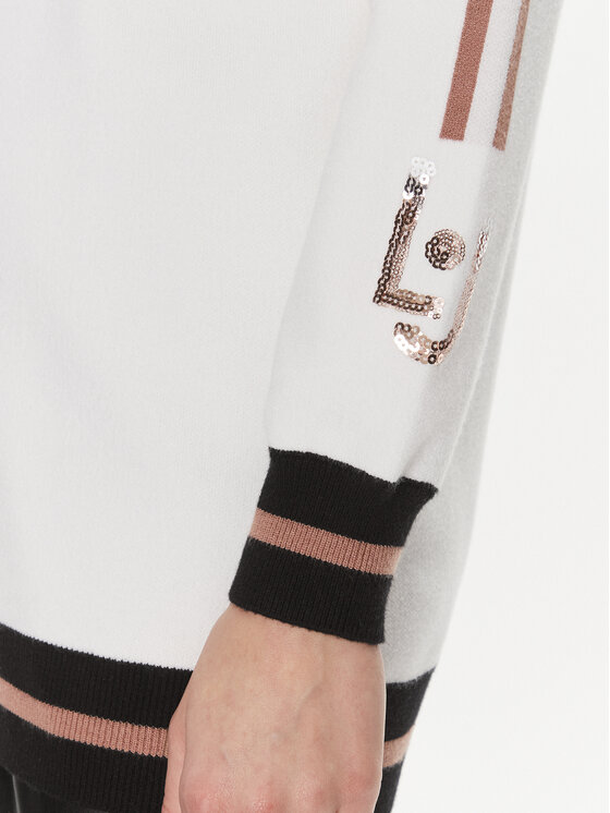 Liu Jo Sport Liu Jo Sport Svetr TF3216 MA63M Écru Relaxed Fit