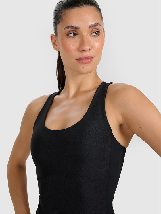4F 4F Top TRAINING Czarny Slim Fit