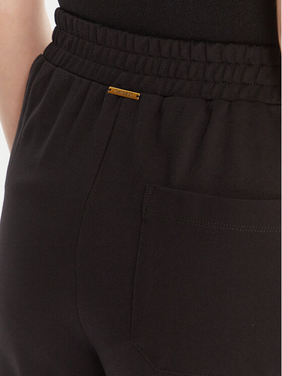 TWINSET TWINSET Szövet nadrág 252LI2NCC Fekete Regular Fit