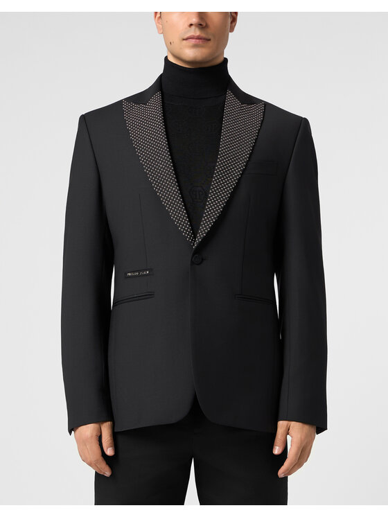 PHILIPP PLEIN PHILIPP PLEIN Marynarka 31286 Czarny Regular Fit