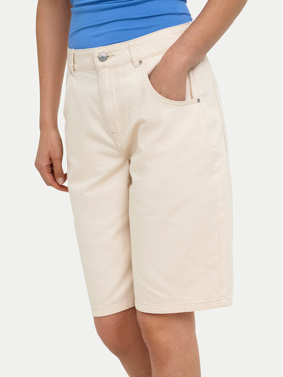ONLY ONLY Βερμούδα Mate 15374734 Κρεμ Loose Fit