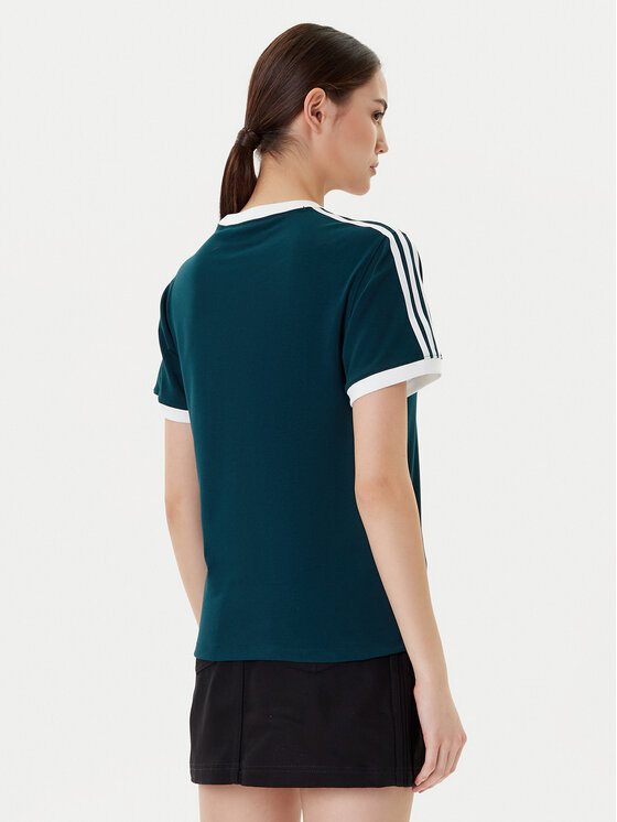adidas adidas Majica 3-Stripes JY4855 Zelena Regular Fit