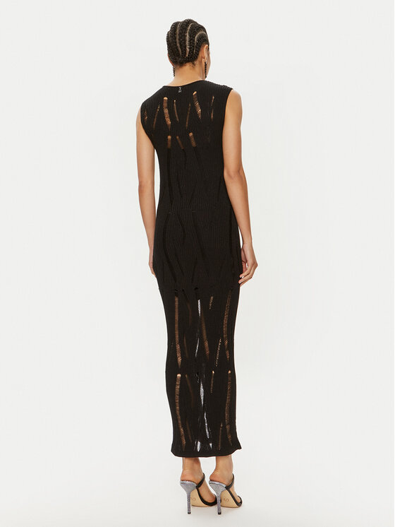 Patrizia Pepe Patrizia Pepe Kootud kleit 8A1354 K194-K103 Must Regular Fit