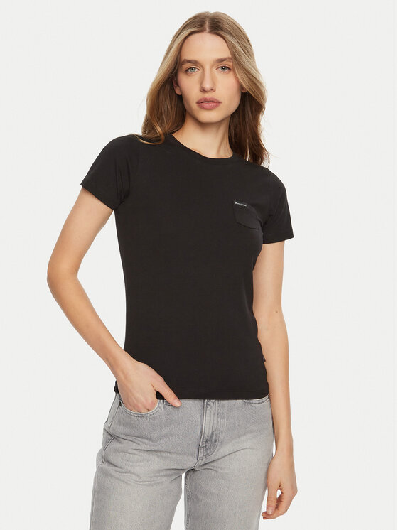 Guess Jeans Guess Jeans T-Shirt W5RI52 J1314 Černá Regular Fit