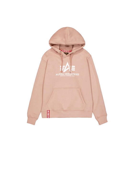 Alpha Industries Alpha Industries Bluza Basic Big Logo Hoodie Koralowy Regular Fit
