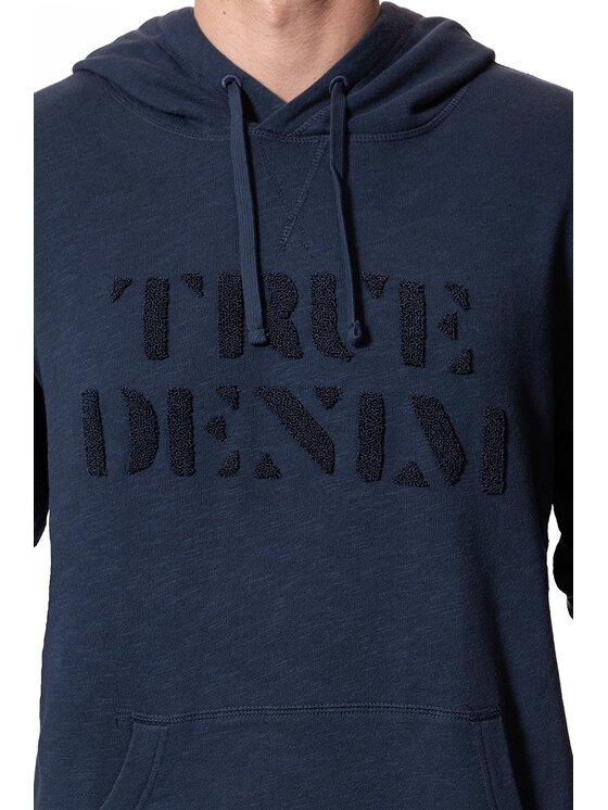 Mustang Mustang Felpa TERRY HOODIE Blu Regular Fit