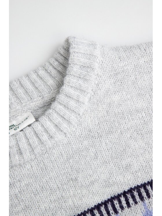 Coccodrillo Coccodrillo Sweter ZC6172101WBJ-019 Szary Regular Fit