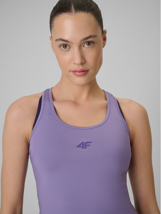 4F 4F Koszulka techniczna MULTI ACTIVE Fioletowy Slim Fit