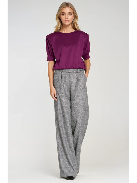 NIFE NIFE Mikina BL12 Fialová Oversize