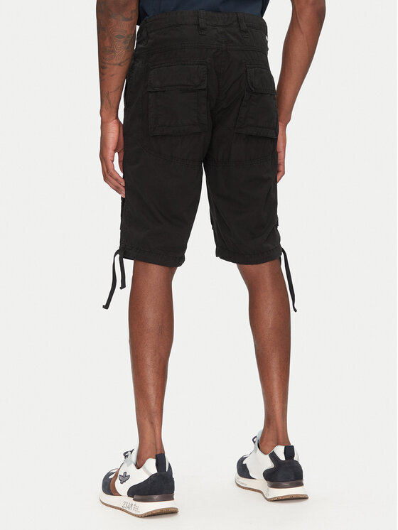 Aeronautica Militare Aeronautica Militare Pantalon scurți din material 251BE041CT1122 Negru Regular Fit