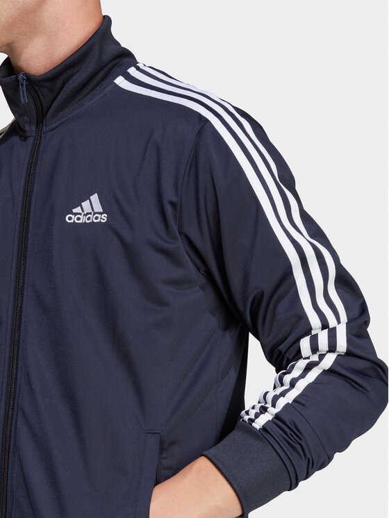 adidas Dres Basic 3-Stripes HZ2220 Granatowy Regular Fit | Modivo.pl