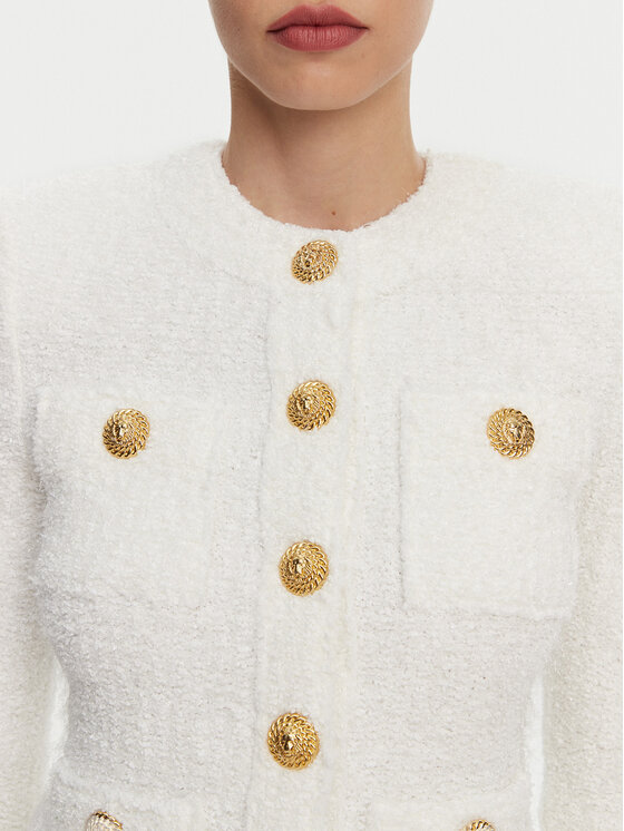 Balmain Balmain Кардиган DF1SK249KH10 Білий Regular Fit
