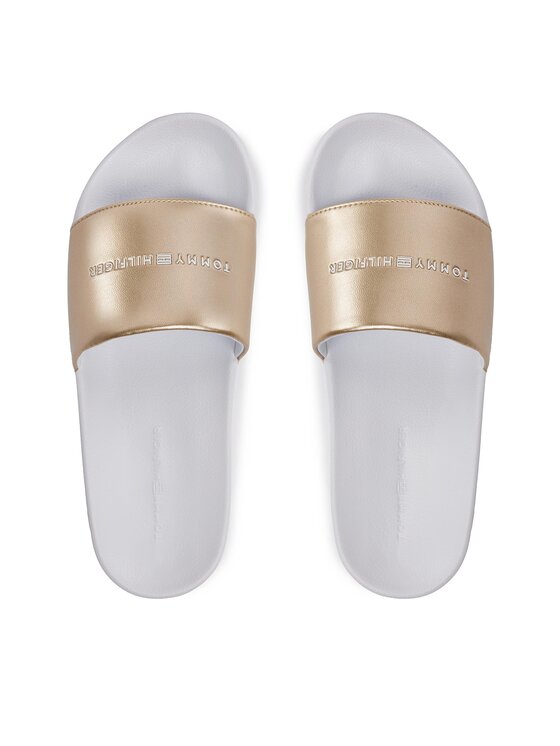 Tommy Hilfiger Tommy Hilfiger Ciabatte Metallic Pool Slide FW0FW07829 Bianco