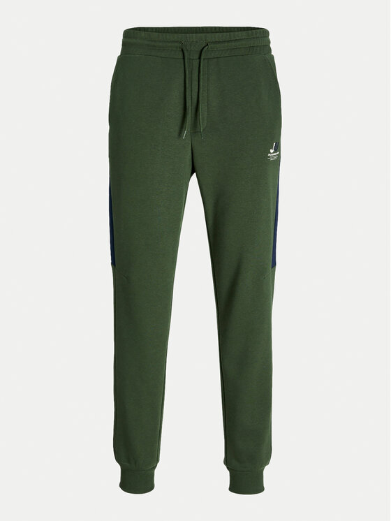 Jack&Jones Junior Pantaloni da tuta Kylo 12259884 Verde Regular Fit, taglia : 152