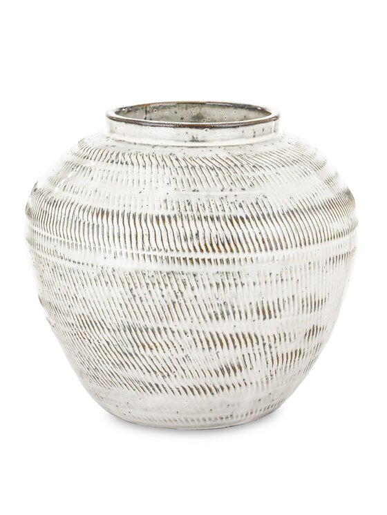 MIAhome MIAhome Wazon ceramiczny 22x24,5x24,5 cm HUGLI Beżowy