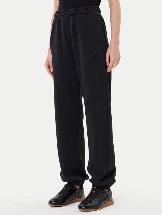 PINKO Teplákové nohavice Pazzo 105508 A2RB Čierna Regular Fit