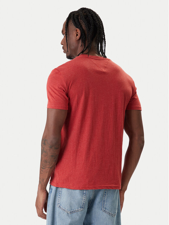 Tommy Jeans Tommy Jeans T-Shirt Jaspe DM0DM20363 Rot Slim Fit