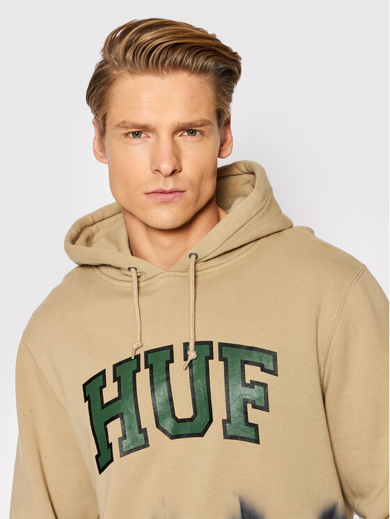 HUF HUF Džemperis ar kapuci Hartford Tiedye PF00426 Bēšs Regular Fit