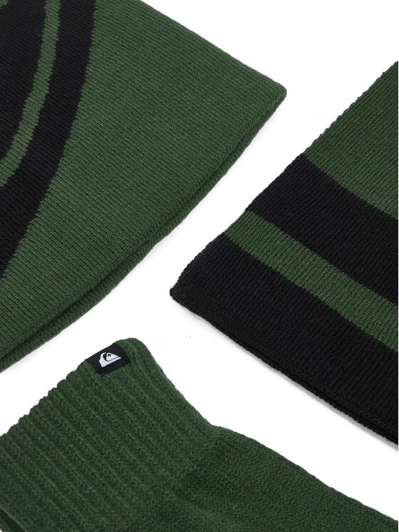 Quiksilver Quiksilver Набір шапка, шарф і рукавиці CWBEO-QS-SM346-001-AW26 Зелений