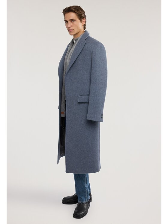 Trussardi Trussardi Płaszcz zimowy 0000M000001N0HS Turkusowy Regular Fit