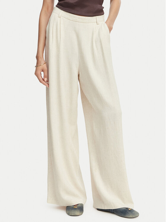 ONLY ONLY Текстилни панталони Lemmia 15370398 Бежов Regular Fit