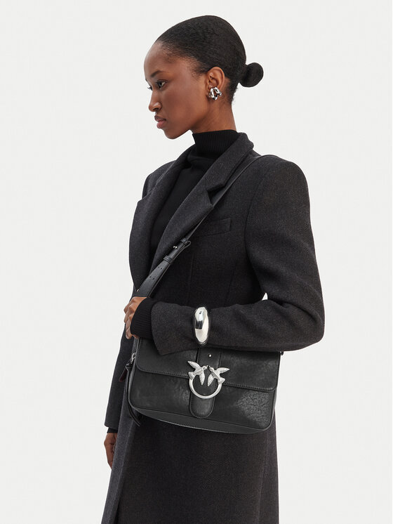 PINKO Geantă Love One Slouchy Zip Classic AI 25-26 PLTT 105081 A2JG Negru