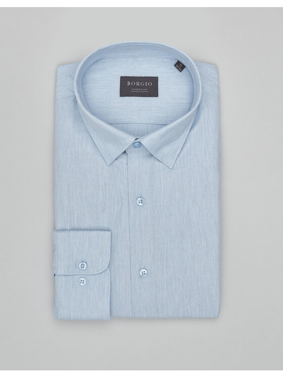 Borgio Borgio Koszula flero_00618 Niebieski Classic Fit