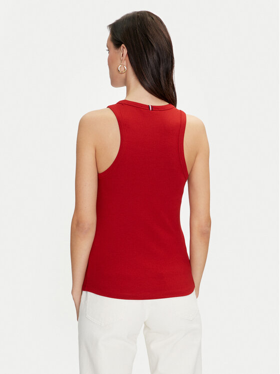Tommy Hilfiger Tommy Hilfiger Top WW0WW38635 Roșu Slim Fit