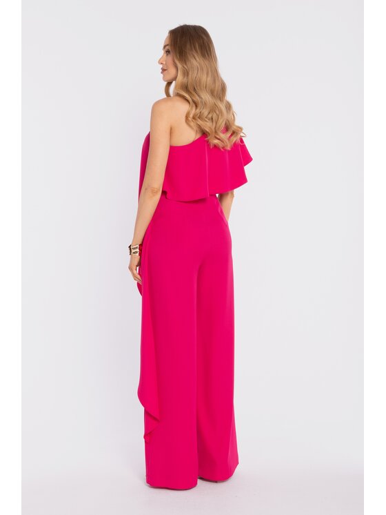 Made of Emotion Made of Emotion Kombinezon M917 Różowy Wide Leg