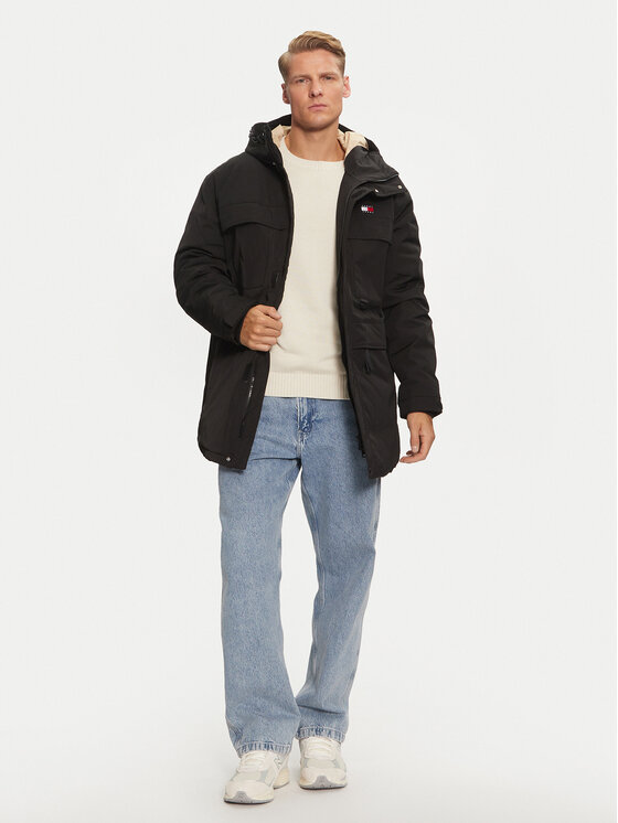 Tommy Jeans Tommy Jeans Kurtka zimowa DM0DM20005 Czarny Relaxed Fit