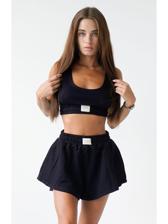 MissDenim MissDenim Top Flippy Top Czarny Basic Fit