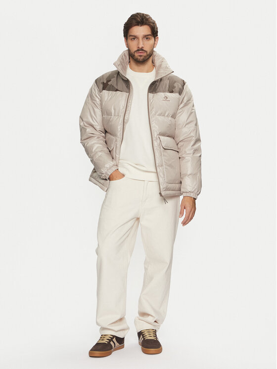 Converse Converse Pernata jakna Commercial 10027145-A02 Bež Regular Fit