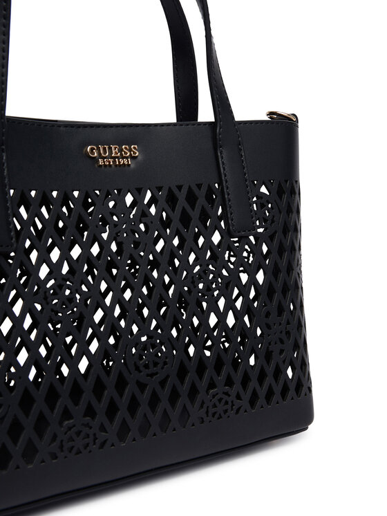 Guess Guess Дамска чанта Letty Mini HWPG99 11750 Черен