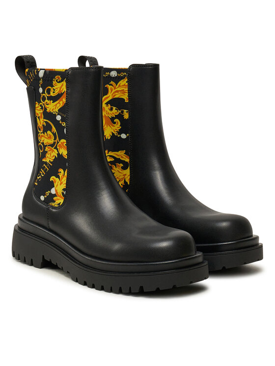Versace Jeans Couture Versace Jeans Couture Kotníková obuv s elastickým prvkem Drew 77VA3S60 Černá