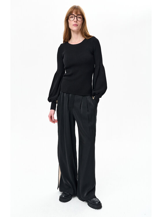 blue shadow blue shadow Sweter Exi Czarny Regular Fit