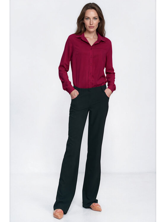 NIFE NIFE Spodnie materiałowe SD149 Czarny Bootcut Fit